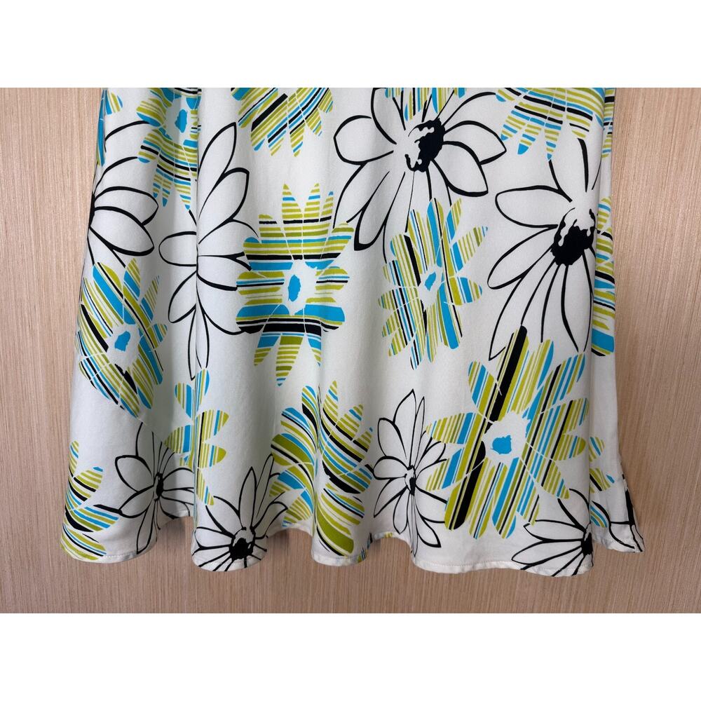 Valerie Stevens 100% Silk Floral Skirt Womens Size 4 Multicolor Event Retro - Picture 7 of 11